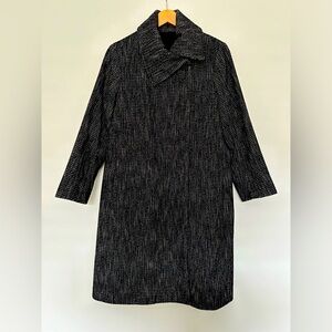 Theory Wool Blend Long Coat (Black)